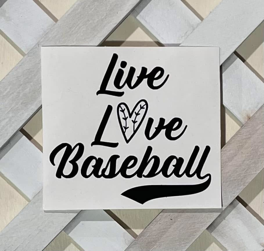 Live Love Baseball - Permanent Vinyl Decal
