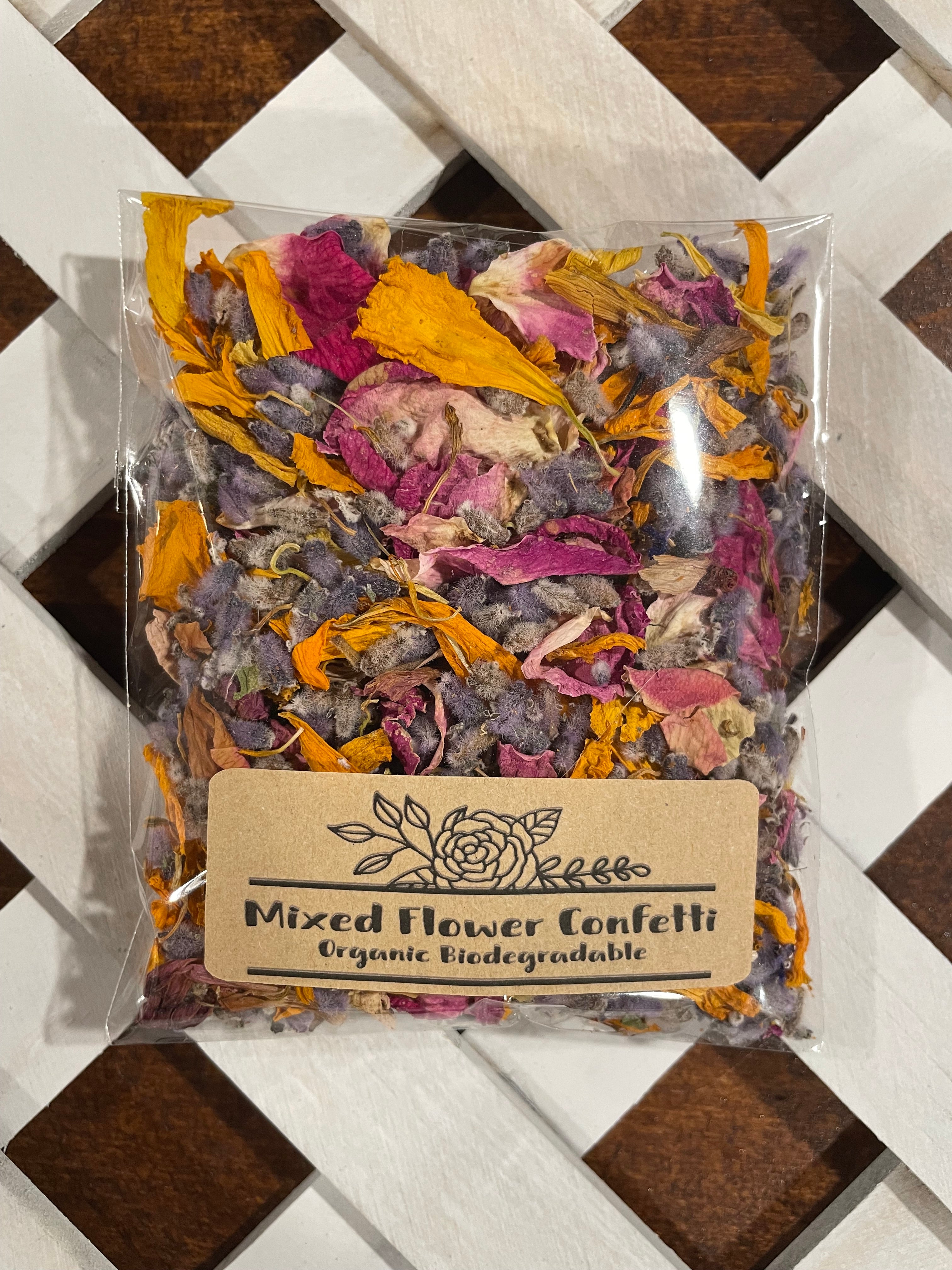 Dried and Pressed Flower Confetti Biodegradable Organic Wedding Toss